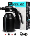 Vssoc 2L Cordless Electric Foam Sprayer For Car Wash shown with charging cables and connectors, ideal for auto detailing projects.