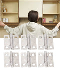 Ten Pack 1 Inch Stainless Steel Butt Hinges 304 Grade Four Hole Foldable for Cabinets Sturdy Rust Resistant Door Hardware