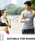 Two people jogging with 12 Pack Reflective Safety Pendants for Backpacks, Bags, Keychains and Gear, Silver Reflectors for Night Running.