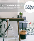 Furniture Sliders For Chairs And Tables 16 Pack No Slip PTFE And Iron Floor Protectors beside wooden desk in modern room