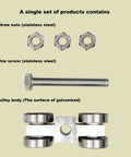 Heavy Duty Four Wheel Trolley Assembly With Silent Bearings And Hidden M10 Bolt For 1-5/8 Inch Or Taller Strut Channel components
