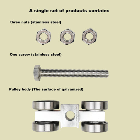 Heavy Duty Four Wheel Trolley Assembly With Silent Bearings And Hidden M10 Bolt For 1-5/8 Inch Or Taller Strut Channel components