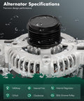 Beefed Up Camaro Alternator Replacement for 2012 to 2015 3.6L V6, 12V 140Amp High Output With Groove Pulley close-up view