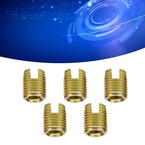 Carbon Steel Self Tapping Thread Inserts Kit 20 Pcs M10 M12 Thread Repair, Yellow Zinc Plated, 6mm inserts