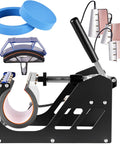 All In One 12 By 15 Inch Heat Press For DIY T Shirts Mugs Caps 360 Degree Swing Away With Dual Tube Heating Digital Control 8 In 1 Sublimation Press Blue parts layout