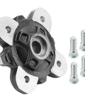 Built Tough Front Wheel Hub And Bearing Assembly With Grade 8 Studs Fits Polaris Ranger 900 1000 Diesel 570 Full Size Pro Xd Evo Ev Utv Built Like A Rock Drop In with four silver bolts.