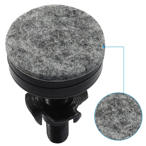 Close-up of 12 Pack Adjustable Furniture Feet Heavy Duty Levelers with high-density felt pad and 3/8-16 UNC thread for stabilization.