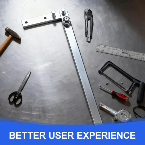Manual Rebar And Wire Bender For Steel Construction Desktop Workbench Bending Tool with metal tools on a workbench