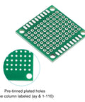 24 Pack 1.2 Inch By 1.2 Inch Single Sided Perfboard Prototyping PCBs Green FR4 with pre-tinned plated holes for DIY electronics
