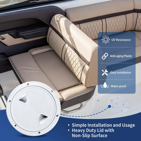 Round Non Slip Boat Hatch With Detachable Cover Waterproof ABS Marine Access Hatch For Boats And Yachts 4 6 8 Inch Options