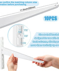 10 Pack Adjustable Shelf Brackets For Double Track System Closet Organization Heavy Duty Wire Shelf Brackets White 11.5 Inches