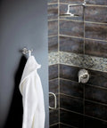 Arris Modern Double Robe Hook Chrome Finish For Bathroom Or Kitchen, Space Saving Towel And Robe Hanger, Reflective Chrome