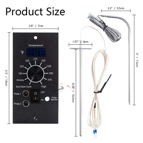 Digital Pro Controller Replacement For Pellet Grills With Meat Probes And Thermostat Board Sensor Fits Traeger BAC236