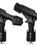 360 Degree MiniPort Fishing Rod Holder Set With Track Mount Base Kit No Tool Needed Quick Release Rod Socket System Universal Kayak Rail Or Hull Mount Includes 2 Round Bases And All Installation Accessories, black 360° kayak rod holders