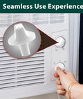 Air Conditioner Control Knob Replacement For WJ12X24802 White Plastic Knob 2 Pack Fits GE Hotpoint AHV05LYW1 shown on unit