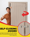 Self Closing Door Closer Kit For Interior Doors Fits Most Hinge Pins 4 Pack With Vinyl Sleeves Prevents Scratches No Sweat Install Without Removing Hinge Chrome Finish Keeps Doors Quiet