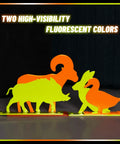 Range Ready Neon Color Steel Animal Silhouette Targets 4 Pack High Visibility Knockovers with duck boar and sheep silhouettes