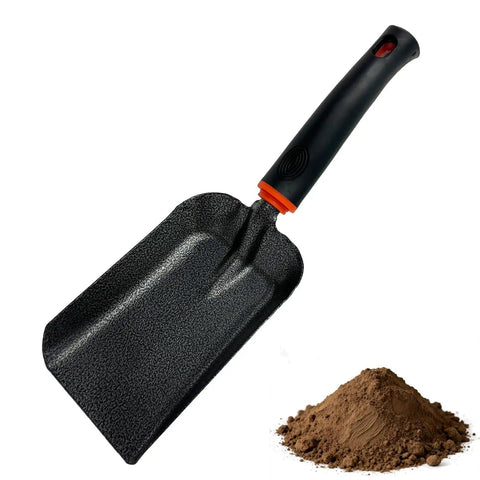 Heavy Duty Garden Trowel with Ergonomic Handle, Thickened Manganese Steel Hand Shovel for Digging, Anti Slip Rubber Grip, soil pile