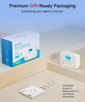 Portable Carbon Monoxide Detector With Digital Display And Sealed Lithium Battery Straight Up Reliable CO Alarm with packaging and accessories