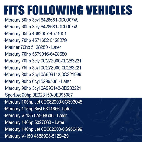 Chart displaying engine models compatible with CDI Switch Box Replacement For 50 To 275 HP Outboard Motors Power Pack 332 7778 332 7778A12 Switch Box Premium CDI Module With Easy Install And High Performance Marine Electrical System.
