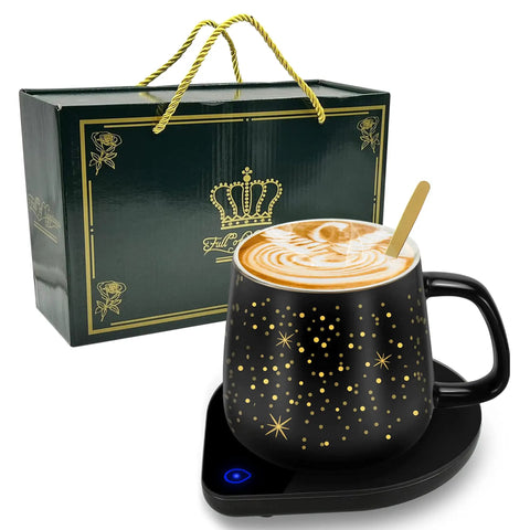 Personalized Coffee Mug Warmer With Auto Shut Off Sensor Touch Smart Heating Coaster Desk Essential Keeps Your Daily Brew Hot gift set