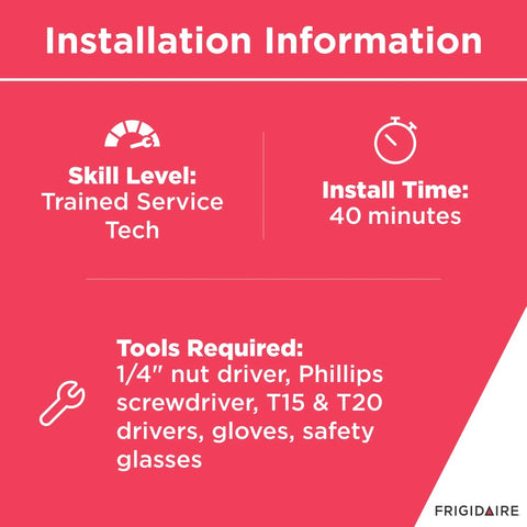 Installation information for Drive Motor For Dishwashers 154843901 Replacement Part OEM Quality with tools and time