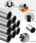 24 Pack Self Adhesive 3/4 Inch Pipe Insulation Foam Tubes with Aluminum Foil Cover, flexible, fireproof, cuttable, waterproof