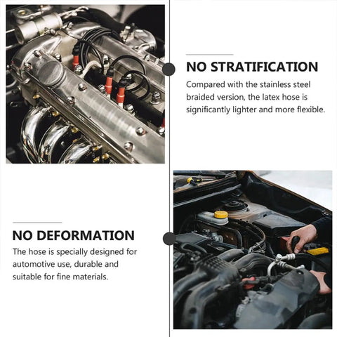 Practical And Sturdy Polyurethane Fuel Hose Kit 3pcs For Car And Bike Replacement Gasoline Petrol Line Tube System Black Ready To Go, engine bay install