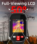 Handheld Thermal Imaging Camera With 240 X 240 Resolution, Infrared Camera, displaying power lines on 320 X 240 Full View TFT Display.