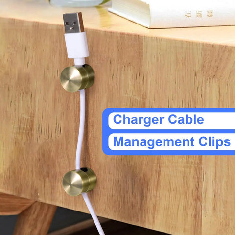 Antique Copper Cable Anchor Holders 3 Pack Adjustable Cord Clips on Desk for Cable Management