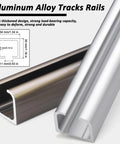 Heavy Duty Aluminum Pocket Door Hardware Kit With Quiet Rollers, Ceiling Mount Sliding Barn Door Track, aluminum alloy tracks view