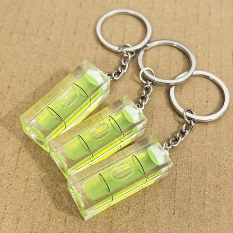 Slick 3 Pack Mini Keychain Spirit Bubble Level Set, Handy Dandy Pocket Measuring Tool, Compact Acrylic Layout Gauge For Quick And Precise Surface Alignments Everywhere