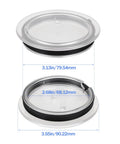 Dimensions of Milk Frother Lid Seal Replacement For Aeroccino 3 And 3R 3593 And 3594 Models Leak Proof OEM Grade Fit