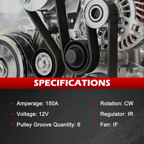 11273 Alternator Fits Ford Edge 2007 2014 Fusion 2010 2012 Taurus 2008 2012 Lincoln MKX 2010 showing specifications
