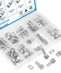 Stainless Steel Motorcycle Battery Terminal Bolts And Nuts Kit 72Pcs M6x10 12 14 16 18 20mm Square Nuts Included Rust Resistant