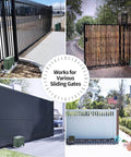Beefed Up Heavy Duty Sliding Gate Opener With Rack Drive And 0.4 HP AC Motor, Supports Gates Up To 1600 Pounds installed on different gates