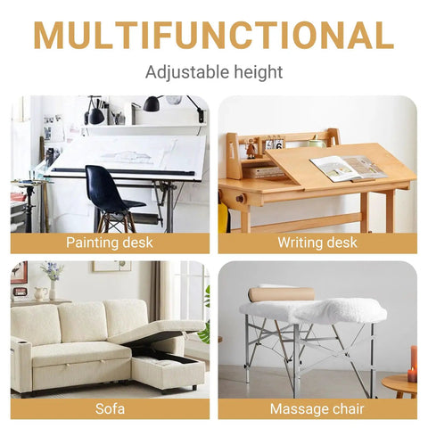 Heavy Duty Adjustable Lifting Rod Hinge For Massage Couch And Spa Beds Built Tough As Nails With Cold Rolled Steel, shown in multifunctional desk layout.
