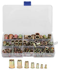 Rivet Nut Kit Zinc Plated M3 Through M12 Rivnuts Set For Hardware Assembly in plastic organizer box