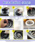 6-piece felt washer replacement set for Breville espresso grinders; compatible with BES870 BES878 BES880 BES980 BCG820; installation steps diagram