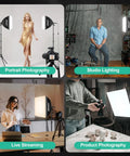 Softbox Photography Lighting Kit with 16x16 Pull Soft Box in use for portraits, studio, streaming, and product photography setup.