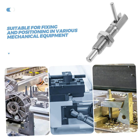 Heavy Duty Stainless Steel Safety Plunger Pin Built Tough With Rock Solid Spring Latch in mechanical equipment setup.