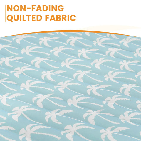 Close-up of the fabric pattern on the Two Person 12Ft Quilted Fabric Hammock With Soft Pillow For Outdoors Patio Poolside Beach Cozy Hangout