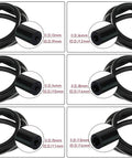 High Performance Silicone Vacuum Hose Kit With Six Sizes From 1/8 To 3/8 Inch 5 Feet Each Automotive Vacuum Tubing Set Includes Tube Cutter Black Durable Hoses For Air And Water