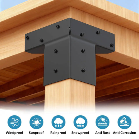 Heavy Duty 4x4 Deer Stand Brackets For Hunting Blinds And Tree Platforms, 4 Pack Angle Supports For Outdoor Elevation, Shooting Shack, Tree House, And Observation Decks, Built With High Carbon Steel