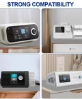 Various CPAP machines on nightstands with CPAP Silicone Protector Mat For Nightstand Waterproof Non Slip Pad Dark Gray