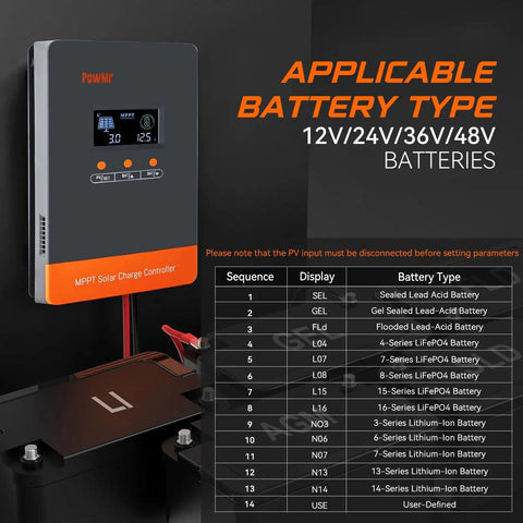 High Capacity 100 Amp MPPT Solar Charge Controller With LCD Display Auto 12 24 48V Supports Up To 12 Regulators In Parallel