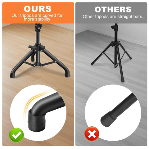 Comparison of Projector And Laptop Stand Tripod Adjustable Floor Stand From 24.4 To 46 Inches with curved and straight legs