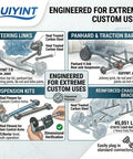 GUIYINT 7/8 Heim Joint rod end kit with tube adapters, chromoly joints for panhard bars, steering links, and suspension