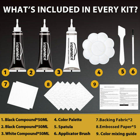 DIY Leather Repair Kit For Car Interiors And Furniture, Vinyl Repair Kit For Sofa Jacket Purse And More, Quick Drying Adhesive