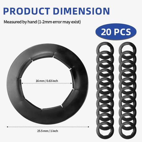 Dolly wheel locking washers for 5/8" axles, phosphate-coated, 20 pcs